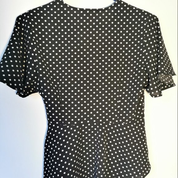 Monteau Polka Dot Blouse M - Picture 2 of 5